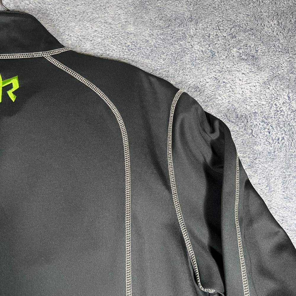 Ragnar Relay Series Mens XL Black Full Zip Performance Jacket Lime Green Logo - Picture 13 of 16